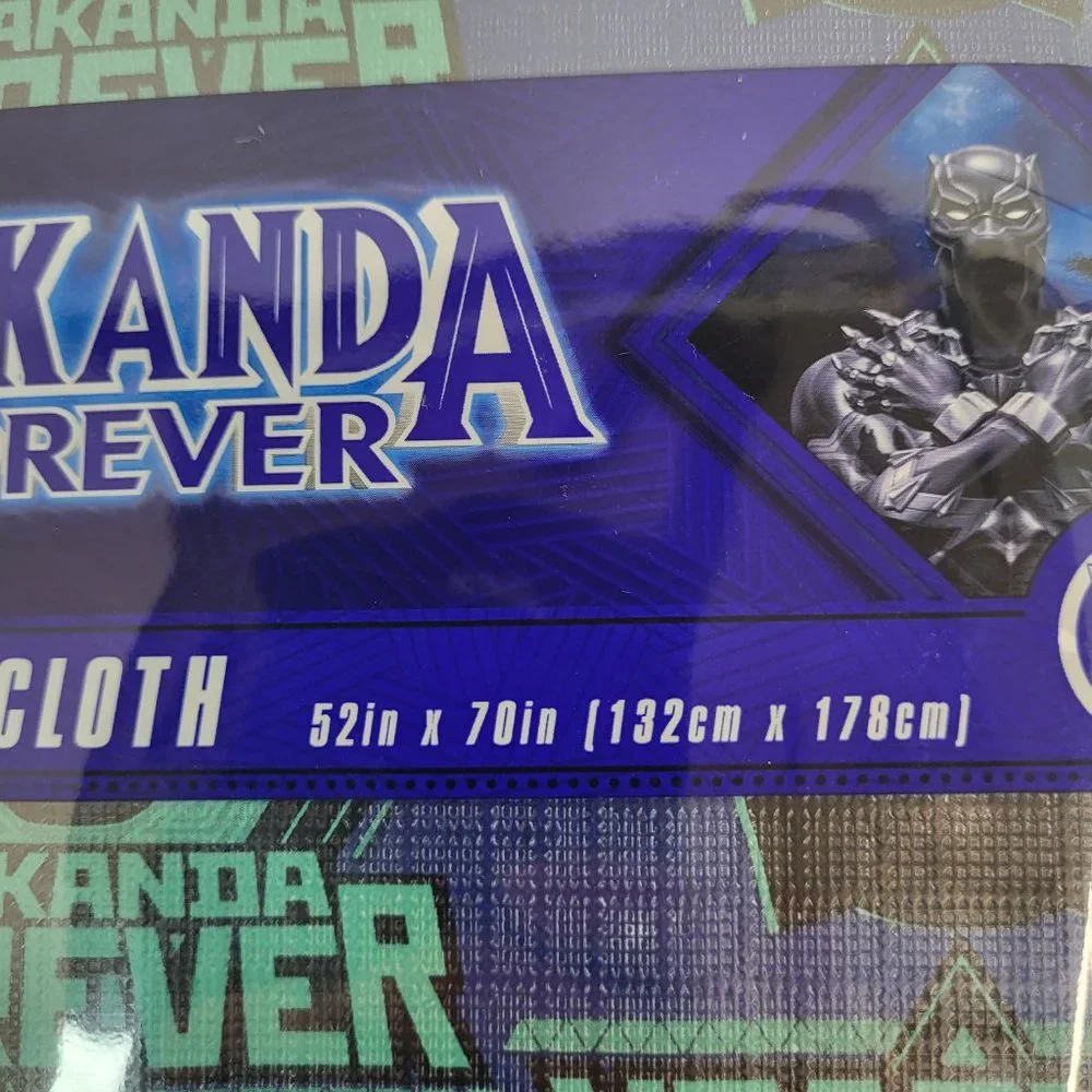 Wakanda Forever Black Panther Tablecloth 52x70 Marvel‎ Party Decor NEW
